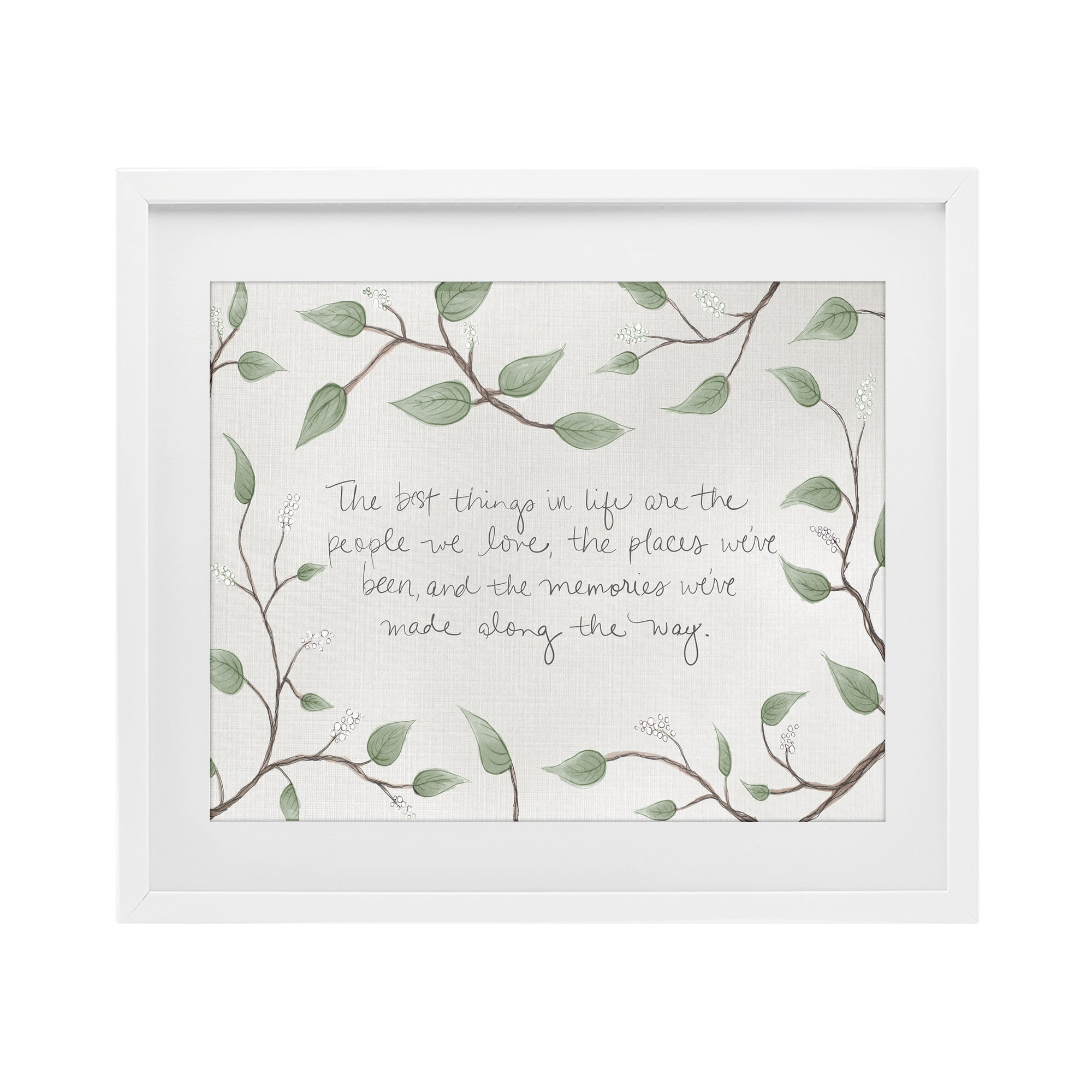 Stupell Industries The Best Things In Life White Framed Print Under Glass, design by SD Graphics Studio