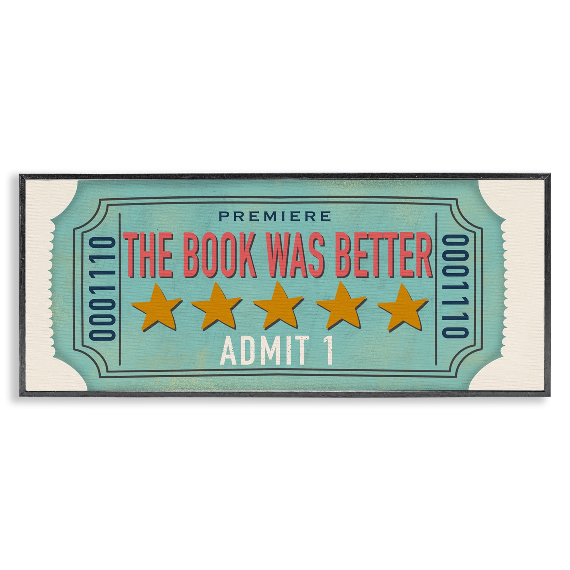 Stupell Industries The Book Was Better Black Framed Giclee Art, design by Julia Frost