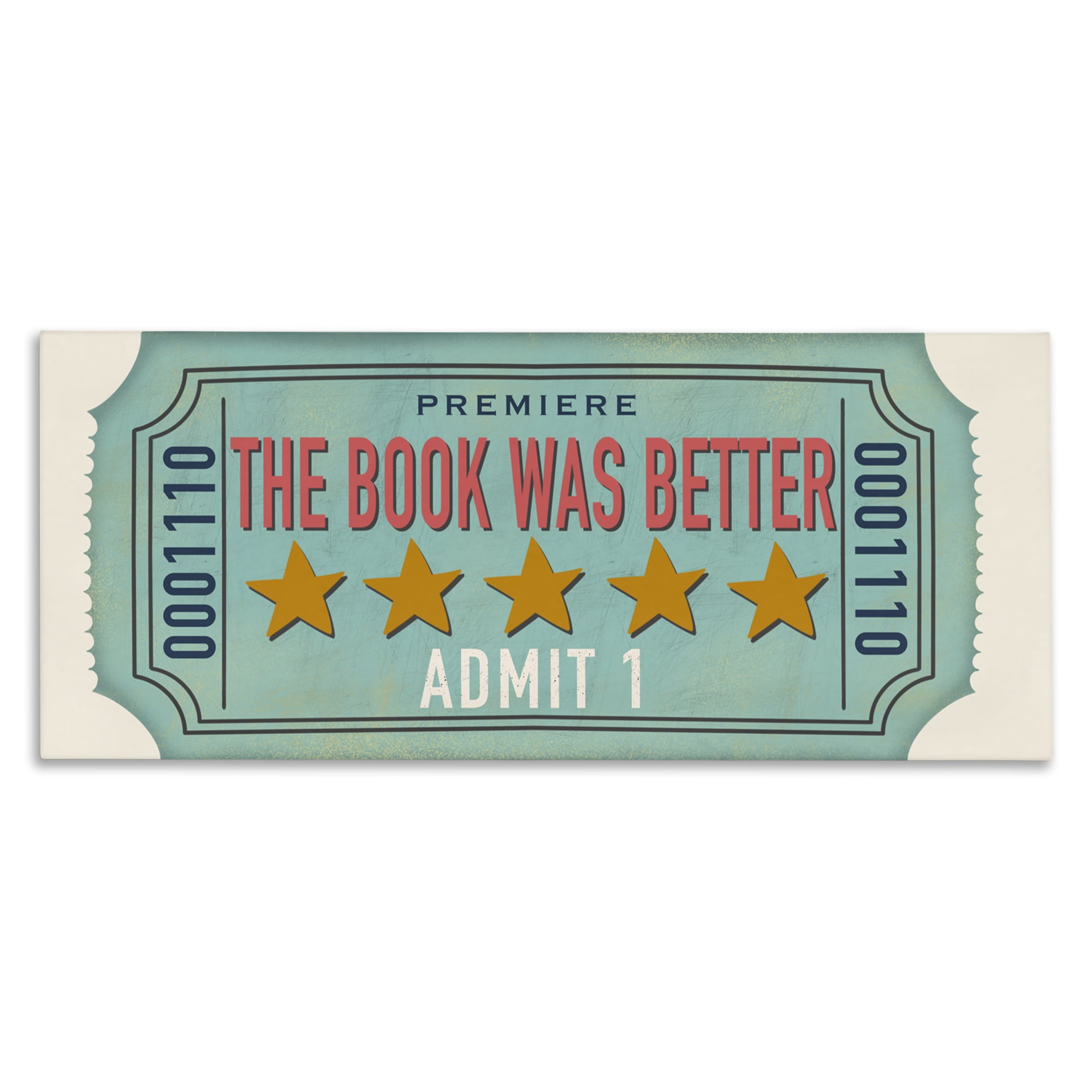 Stupell Industries The Book Was Better Canvas Wall Art, design by Julia Frost