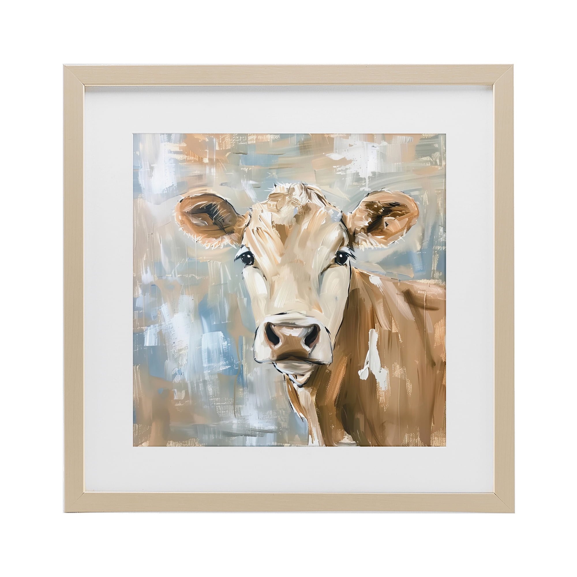 Stupell Industries The Brown Cow Abstract Birch Framed Print Under Glass, design by Tina LeCour
