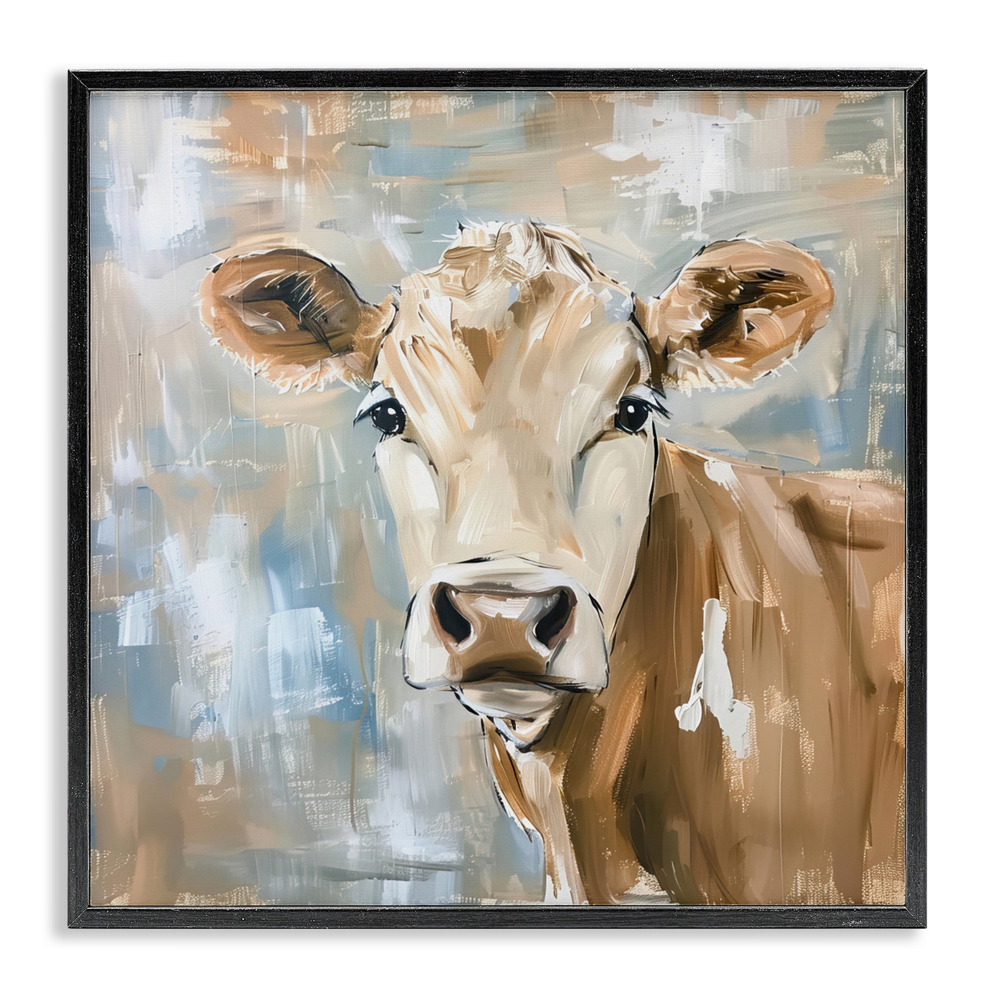 Stupell Industries The Brown Cow Abstract Black Framed Giclee Art, design by Tina LeCour