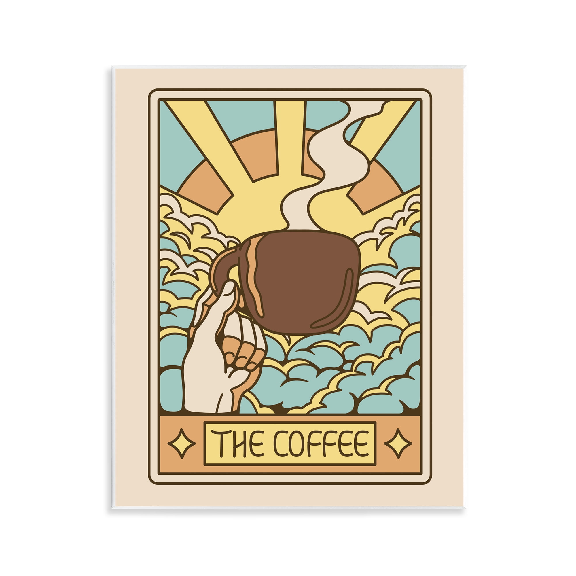 Stupell Industries The Coffee Muted Tarot Wall Plaque Art, design by Tobe Fonseca