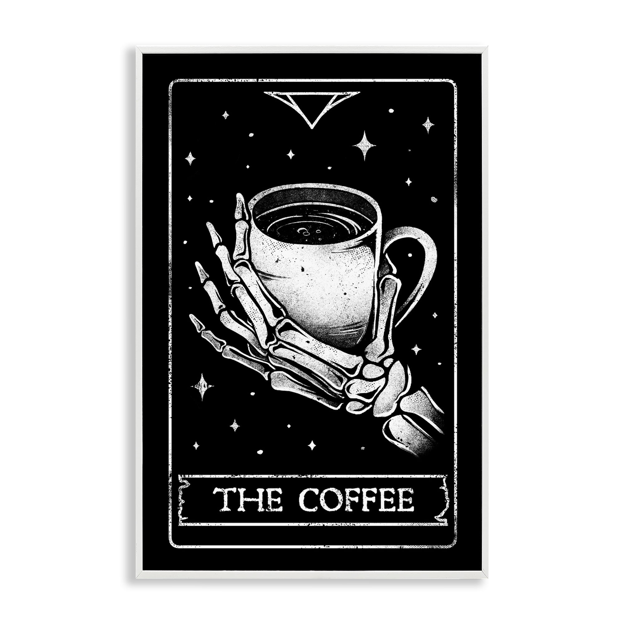 Stupell Industries The Coffee Tarot Card White Framed Giclee Art, design by EduEly Designs