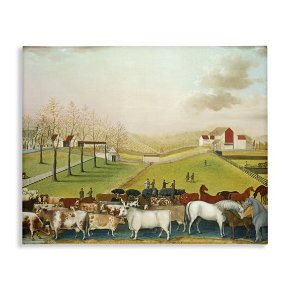 Stupell Industries Transitional The Cornell Farm Edward Hicks Classic Farm Canvas Art, 20 x 16, by one1000paintings