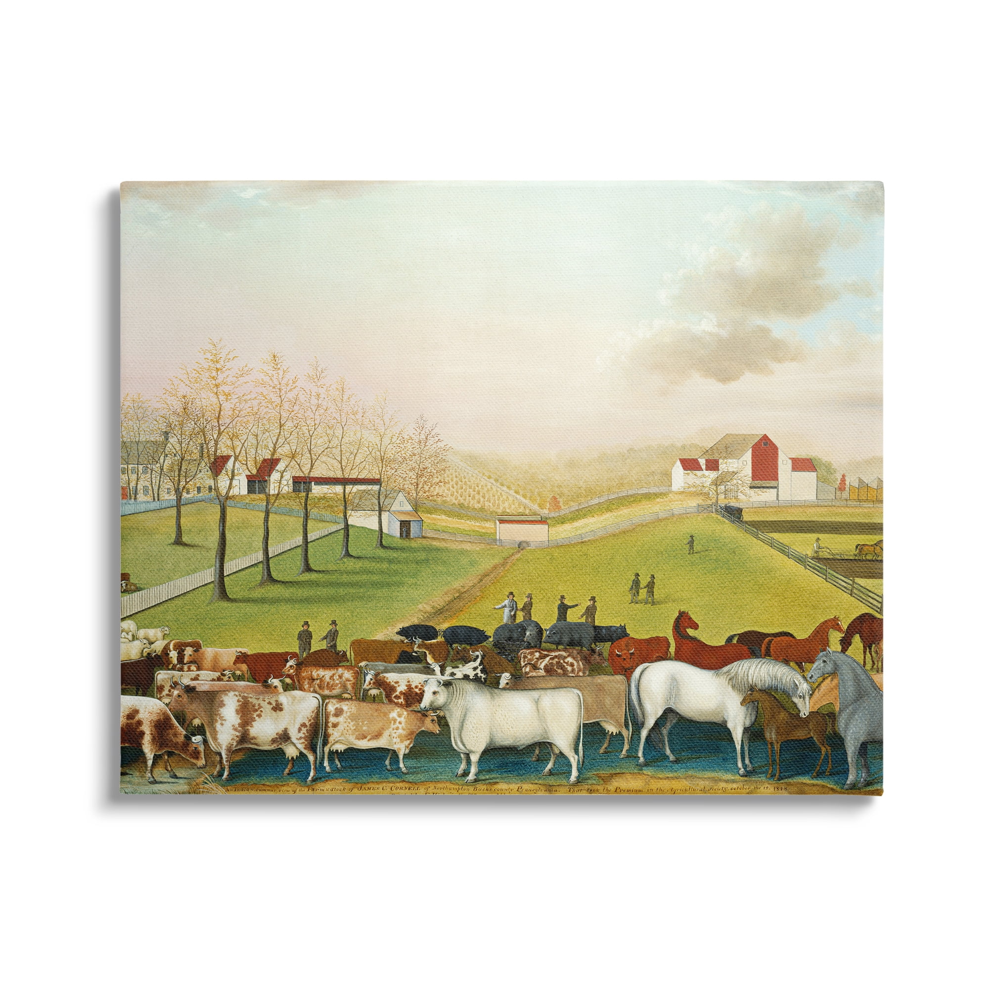 Classic Farm Scene Wrapped Canvas Wall Art, 20x16