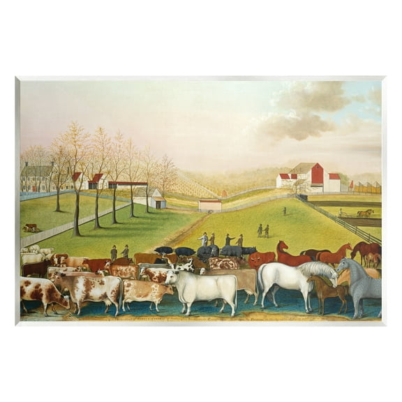Stupell Industries The Cornell Farm Edward Hicks Classic Farm Painting Painting Unframed Art Print Wall Art, Design by one1000paintings