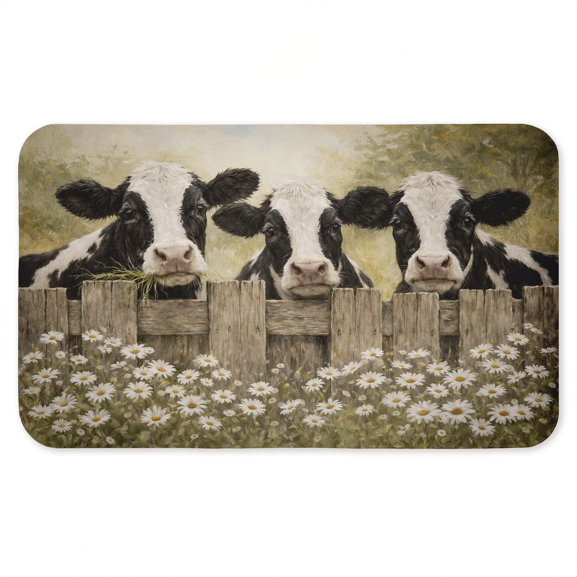 Stupell Industries The Dairy Girls with Florals Printed Anti-Fatigue Floor Mat, design by Tina LeCour