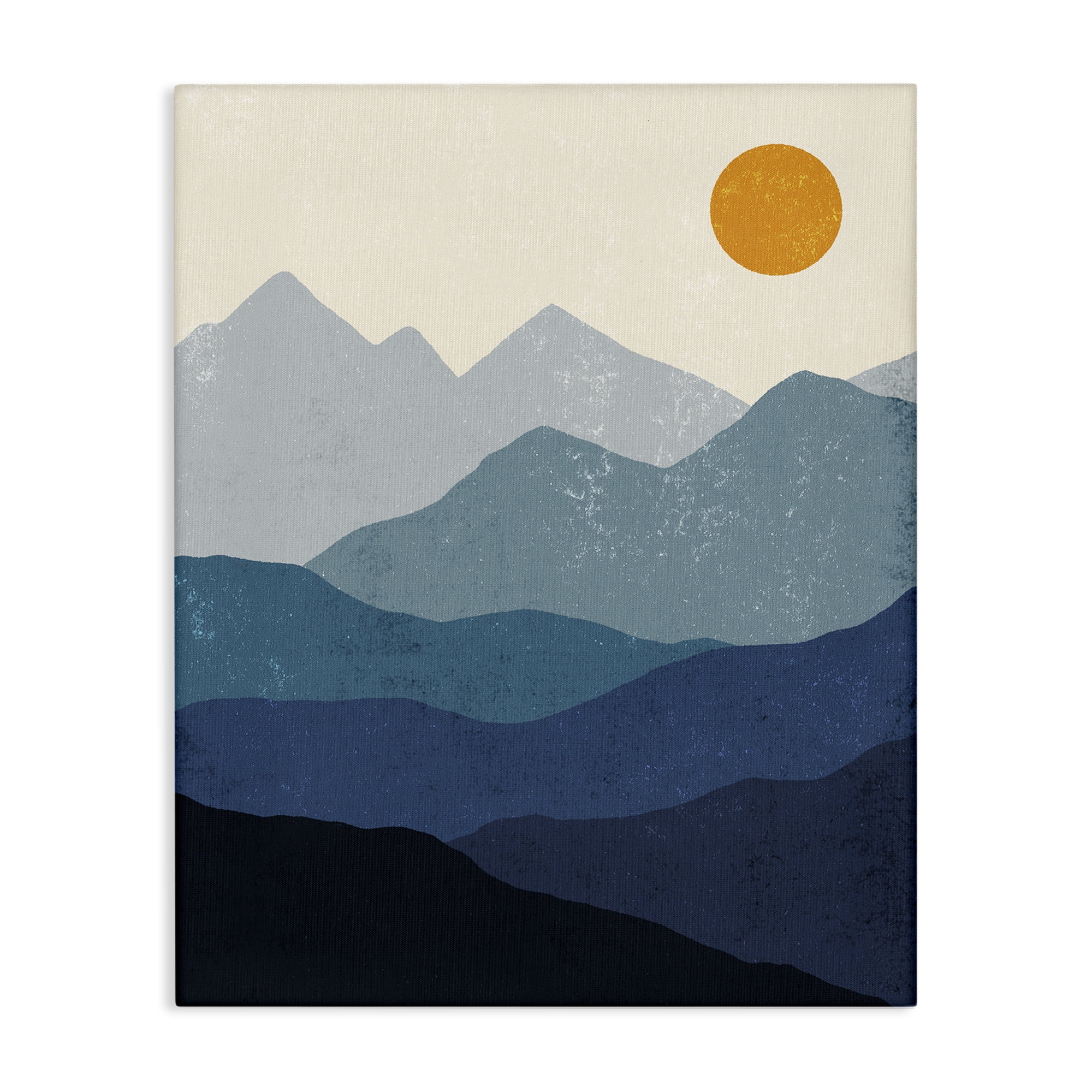 Stupell Industries The Dawn Over Mountains Abstract Painting Wrapped Canvas Art Print Wall Art, 30 x 40