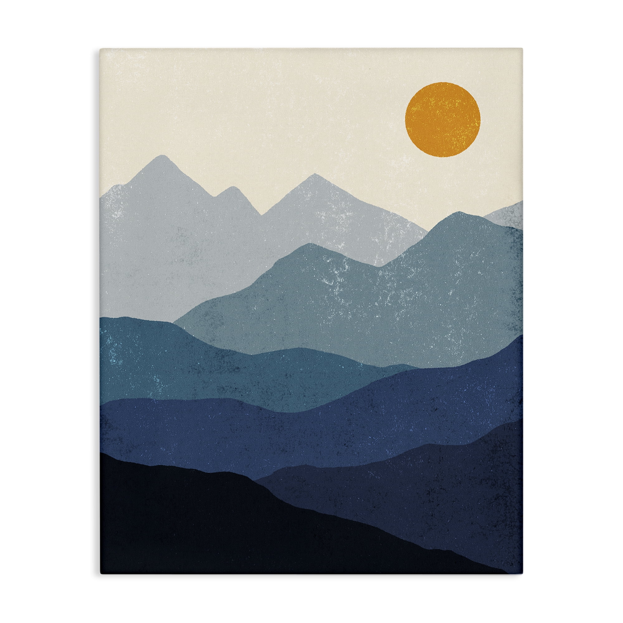 Stupell Industries The Dawn Over Mountains Abstract Painting Wrapped Canvas Art Print Wall Art, 36 x 48