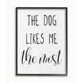 thumbnail image 1 of Stupell Industries The Dog Likes Me Most Minimal Rustic Pet Design Framed Wall Art Design by Daphne Polselli, 16" x 20", Black Framed, 1 of 1