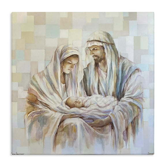 Stupell Industries The First Christmas Nativity People Painting Wrapped Canvas Canvas Art Print Wall Art, 24 x 24