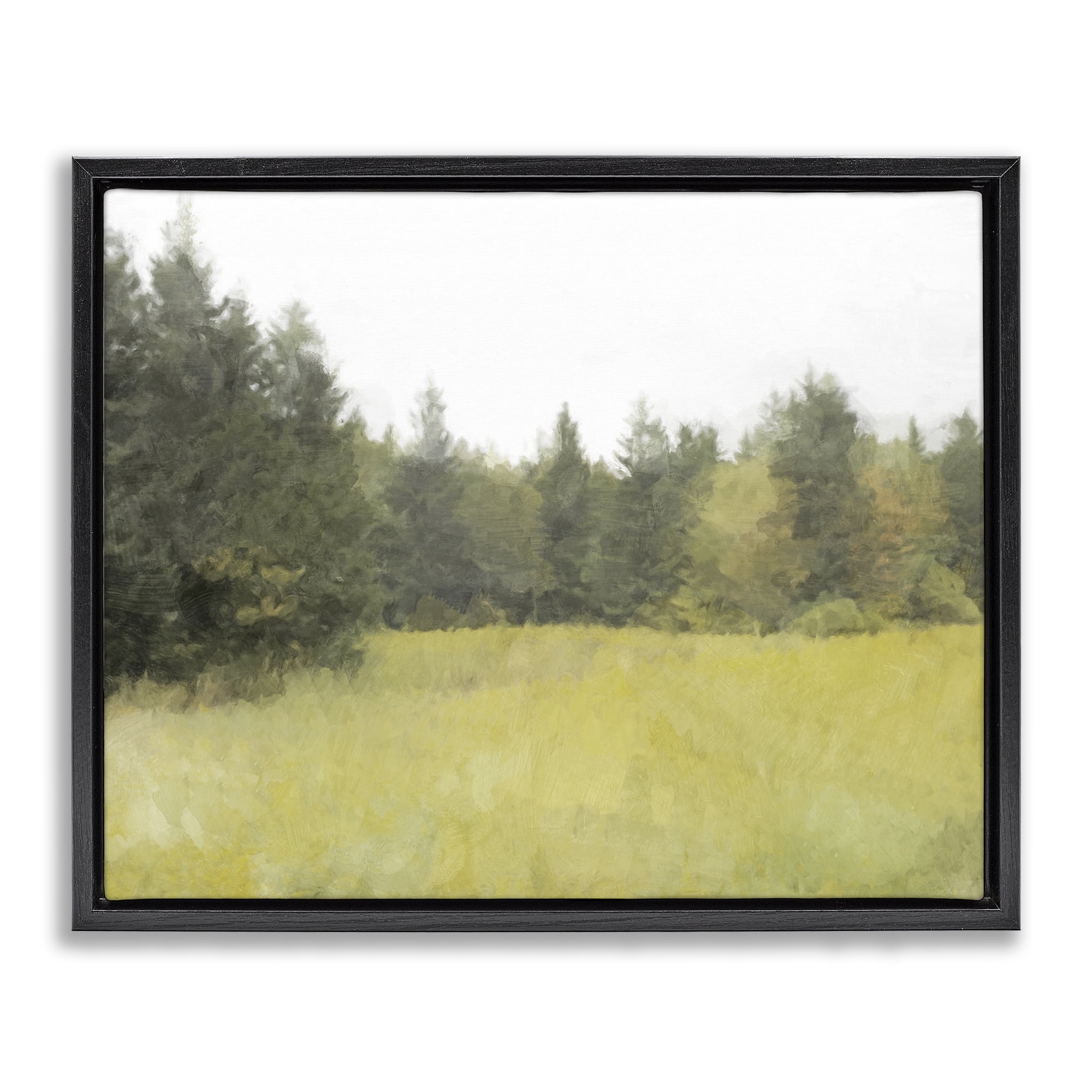 Stupell Industries The Forest's Vast Clearing Black Framed Floater Canvas Wall Art, design by Kim Curinga