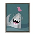 thumbnail image 1 of Stupell Industries Cottage The Friendliest Shark Brown Floating Frame Canvas Art, 25 x 31, by Rachel Nieman, 1 of 8