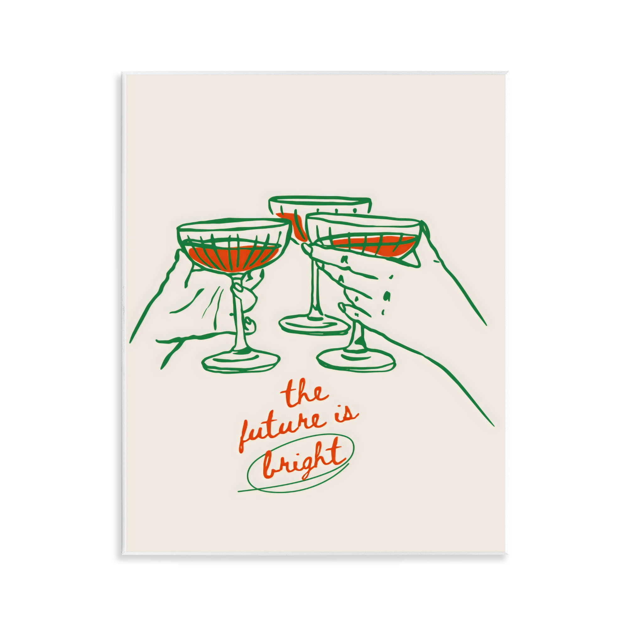 Stupell Industries The Future Is Bright Toast Wall Plaque Art, design by The Prints Vibe