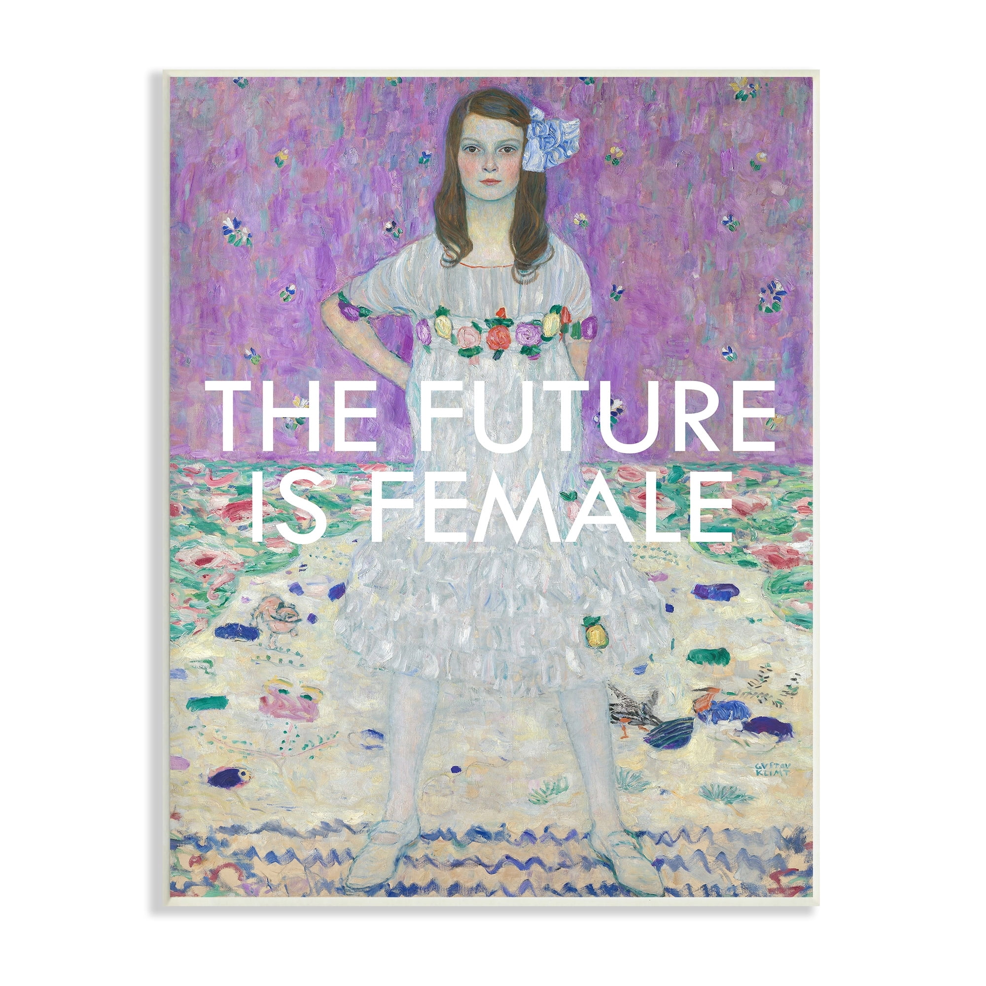 Stupell Industries The Future is Female Vintage Girl Powerful Stance, 10 x 15,Design by Jennifer Paxton Parker