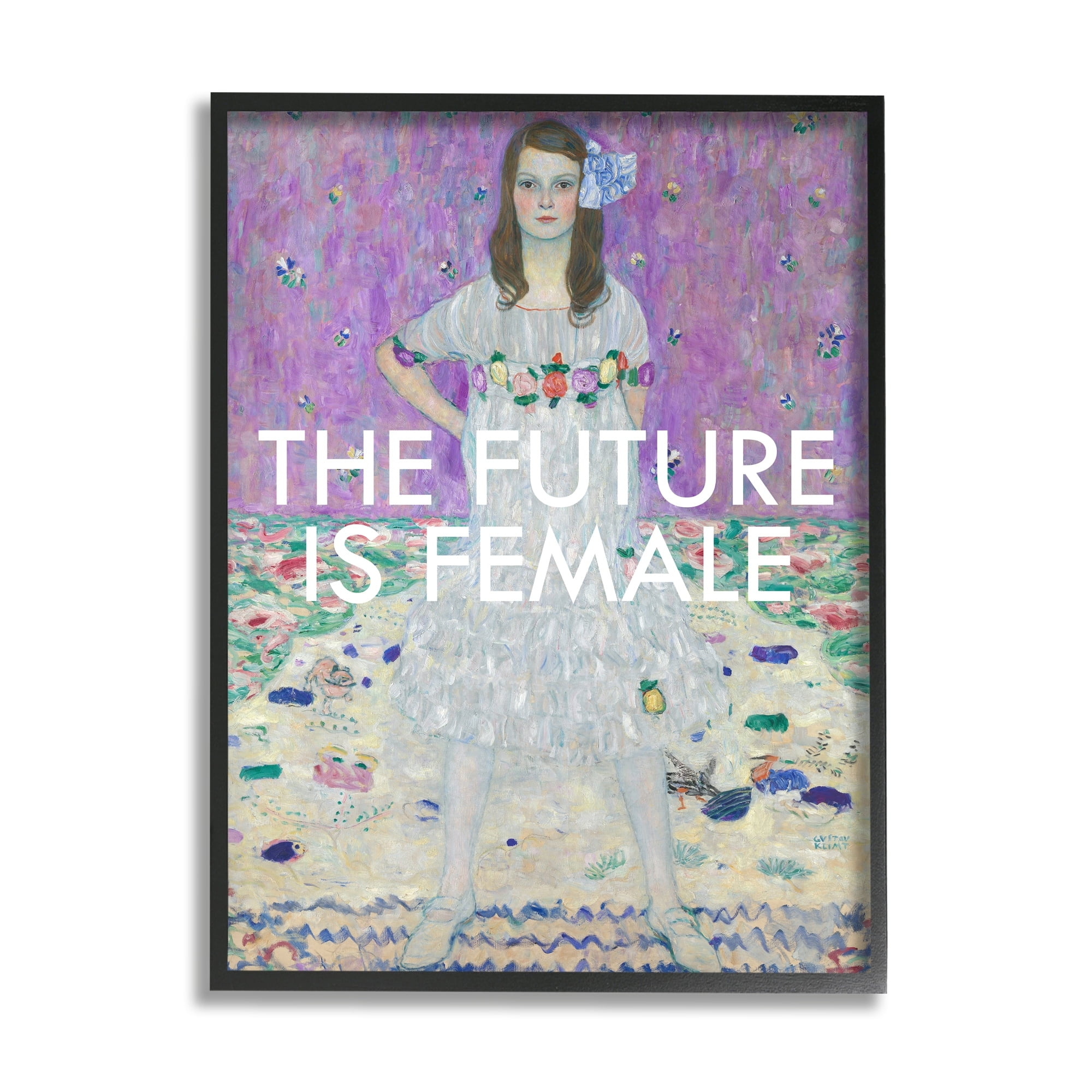Stupell Industries The Future is Female Vintage Girl Powerful Stance, 16 x 20,Design by Jennifer Paxton Parker