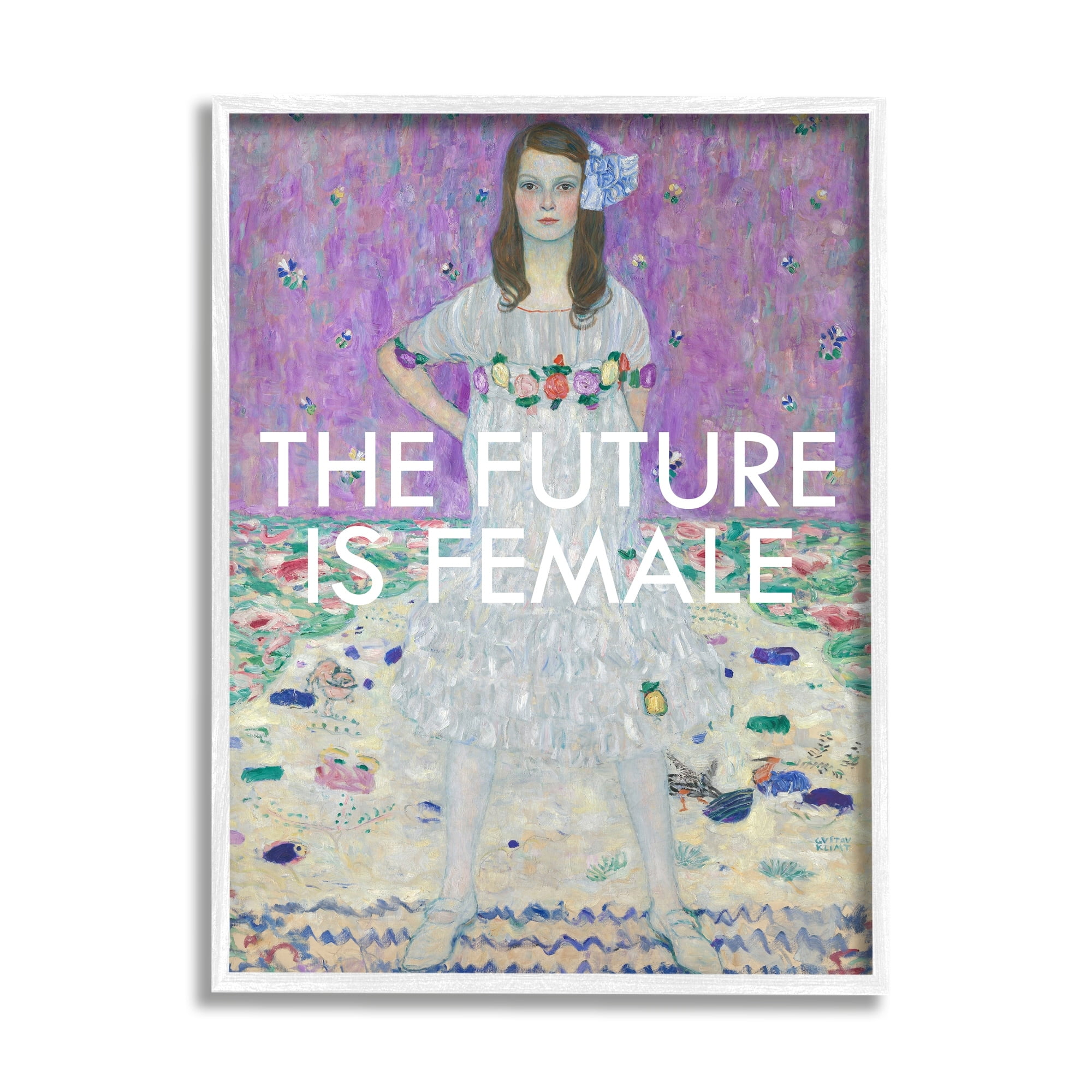 Stupell Industries The Future is Female Vintage Girl Powerful Stance, 16 x 20,Design by Jennifer Paxton Parker