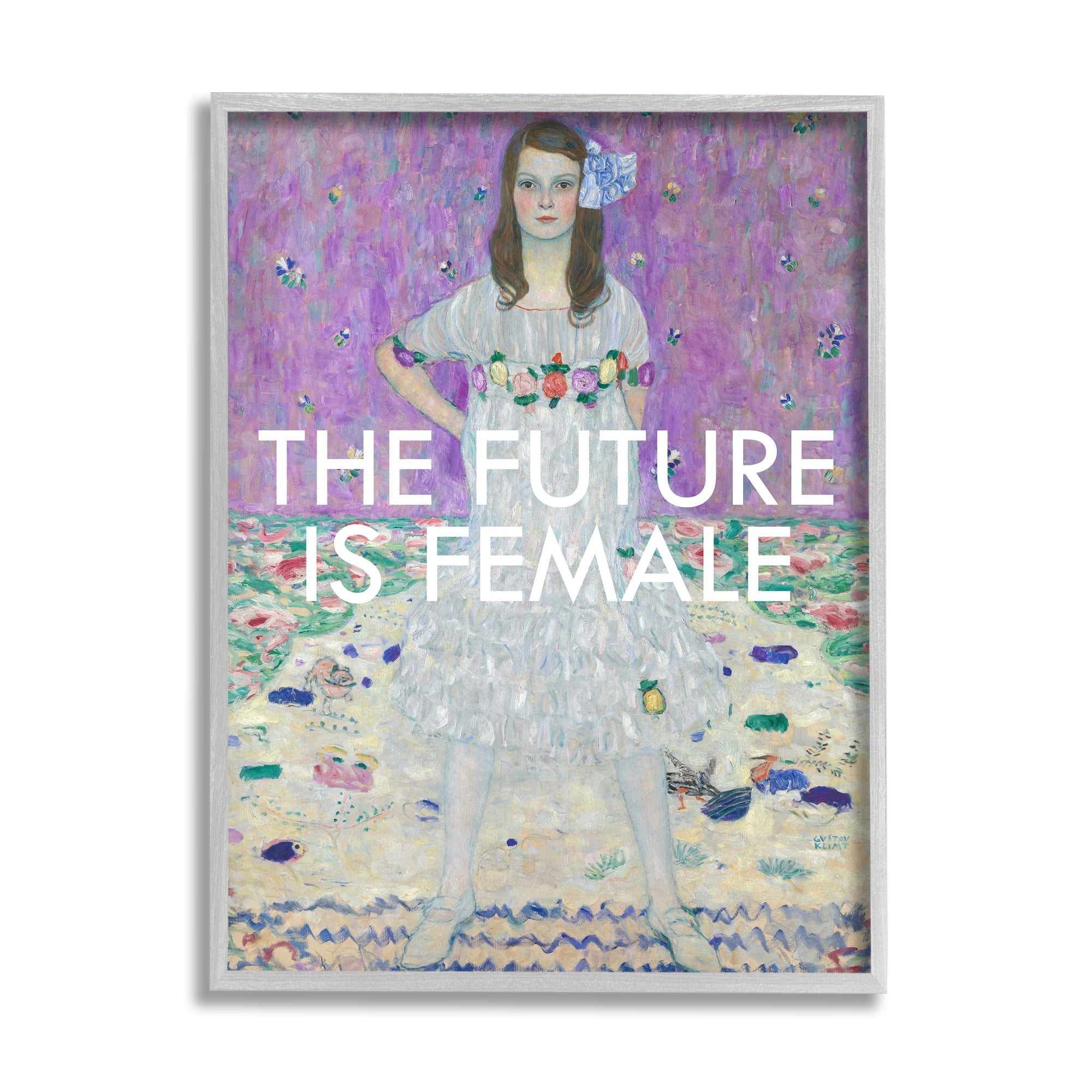 Stupell Industries The Future is Female Vintage Girl Powerful Stance, 24 x 30,Design by Jennifer Paxton Parker