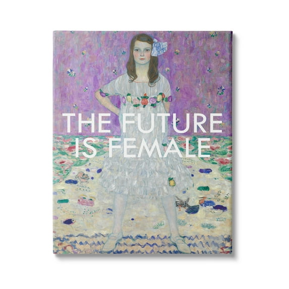 Stupell Industries The Future is Female Vintage Girl Powerful Stance, 30 x 40,Design by Jennifer Paxton Parker