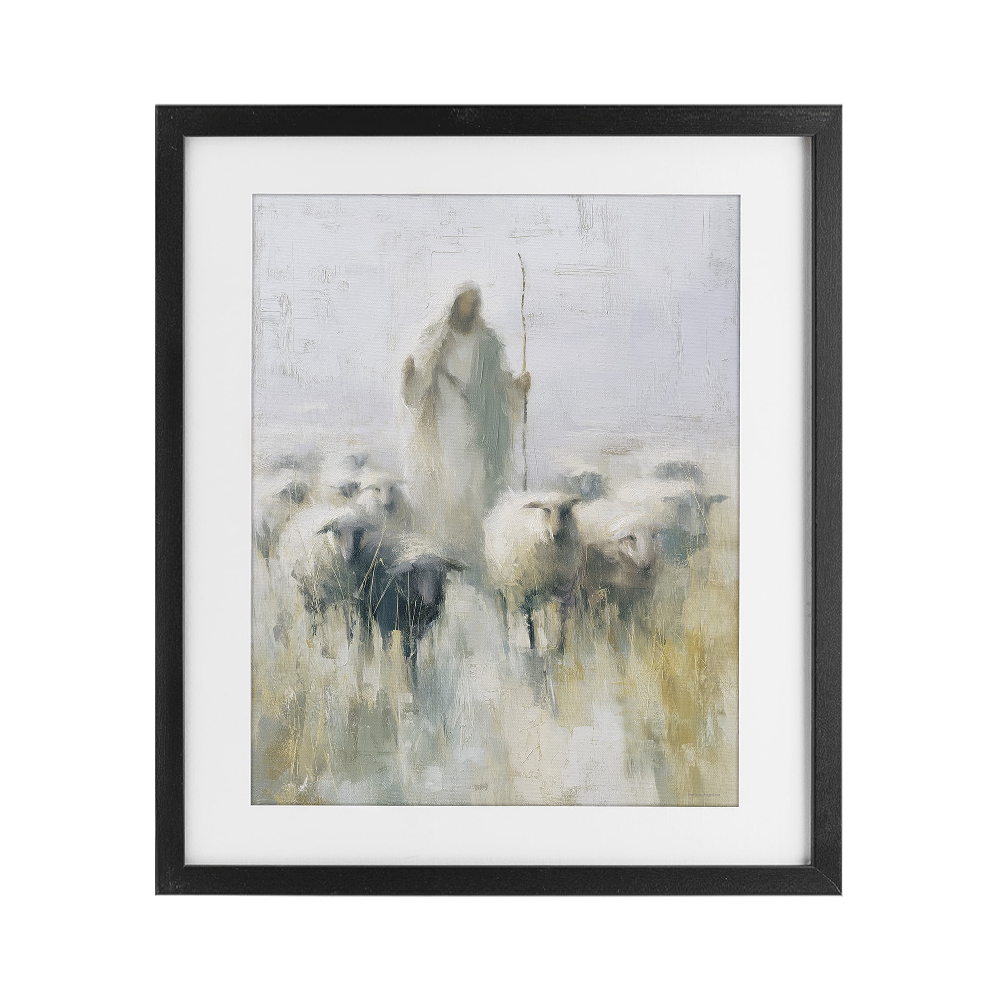 Stupell Industries The Gentle Guide Shepherd Black Framed Print Under Glass, design by Svetlana Aleynikova