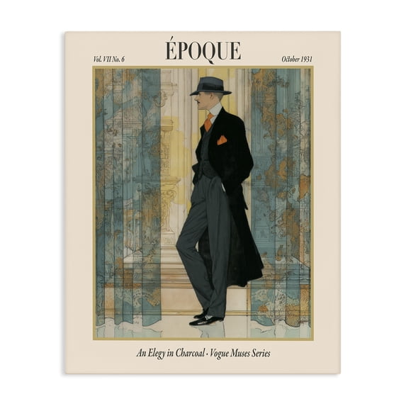 Stupell Industries Art Deco The Gentleman Magazine Canvas Art, 36 x 48, by A Barefoot Stylist
