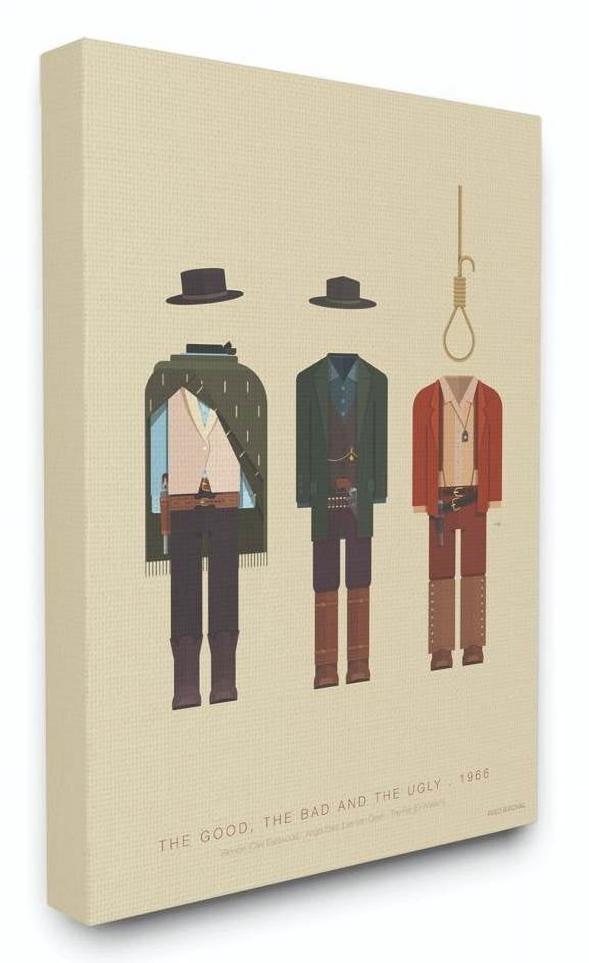 Stupell Industries The Good, Bad And Ugly Famous People Characters Fashion Design Canvas Wall Art by Fred Birchal