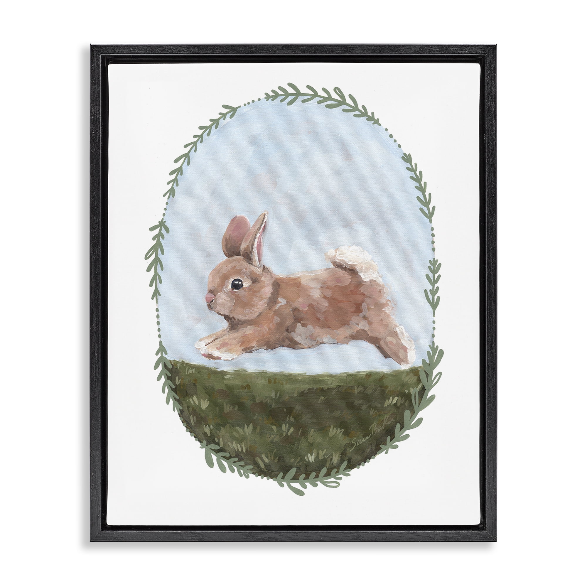 Stupell Industries The Goodness of Spring Black Framed Floater Canvas Wall Art, design by Sara Baker