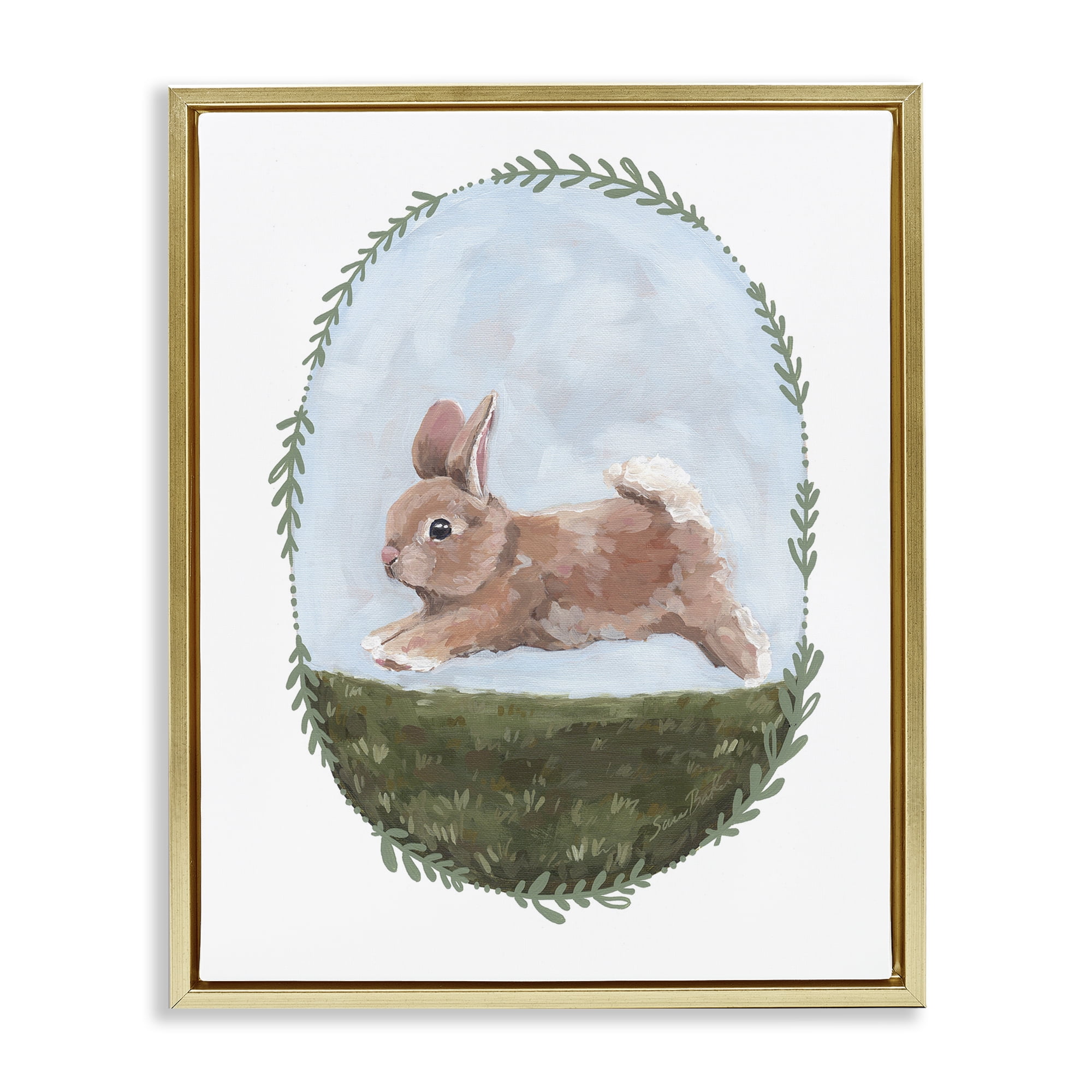 Stupell Industries The Goodness of Spring Gold Framed Floater Canvas Wall Art, design by Sara Baker