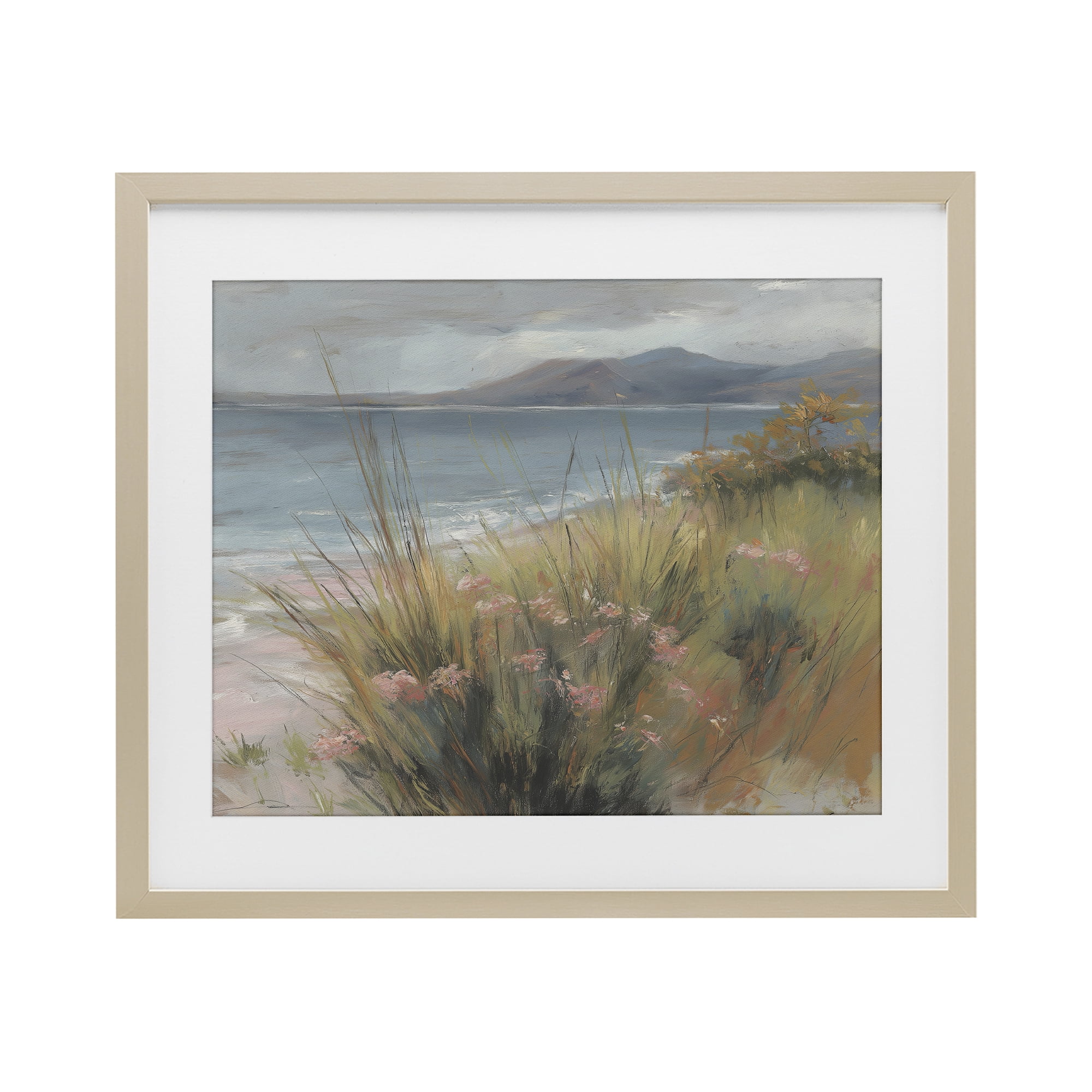 Stupell Industries The Green Valley Beach Birch Framed Print Under Glass, design by Svetlana Aleynikova