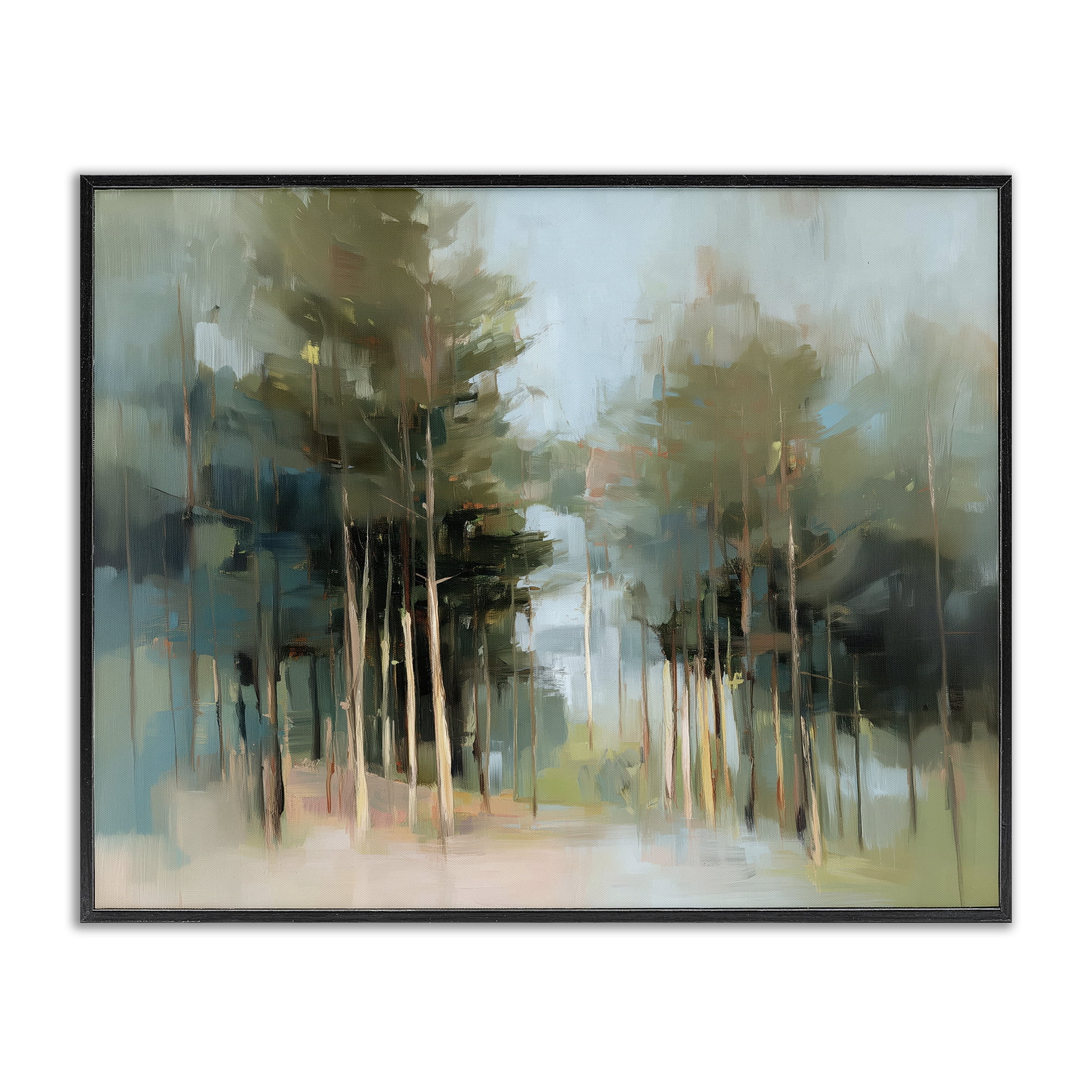 Stupell Industries The Grove Impressionist Forest Black Framed Giclee Art, design by Kim Curinga