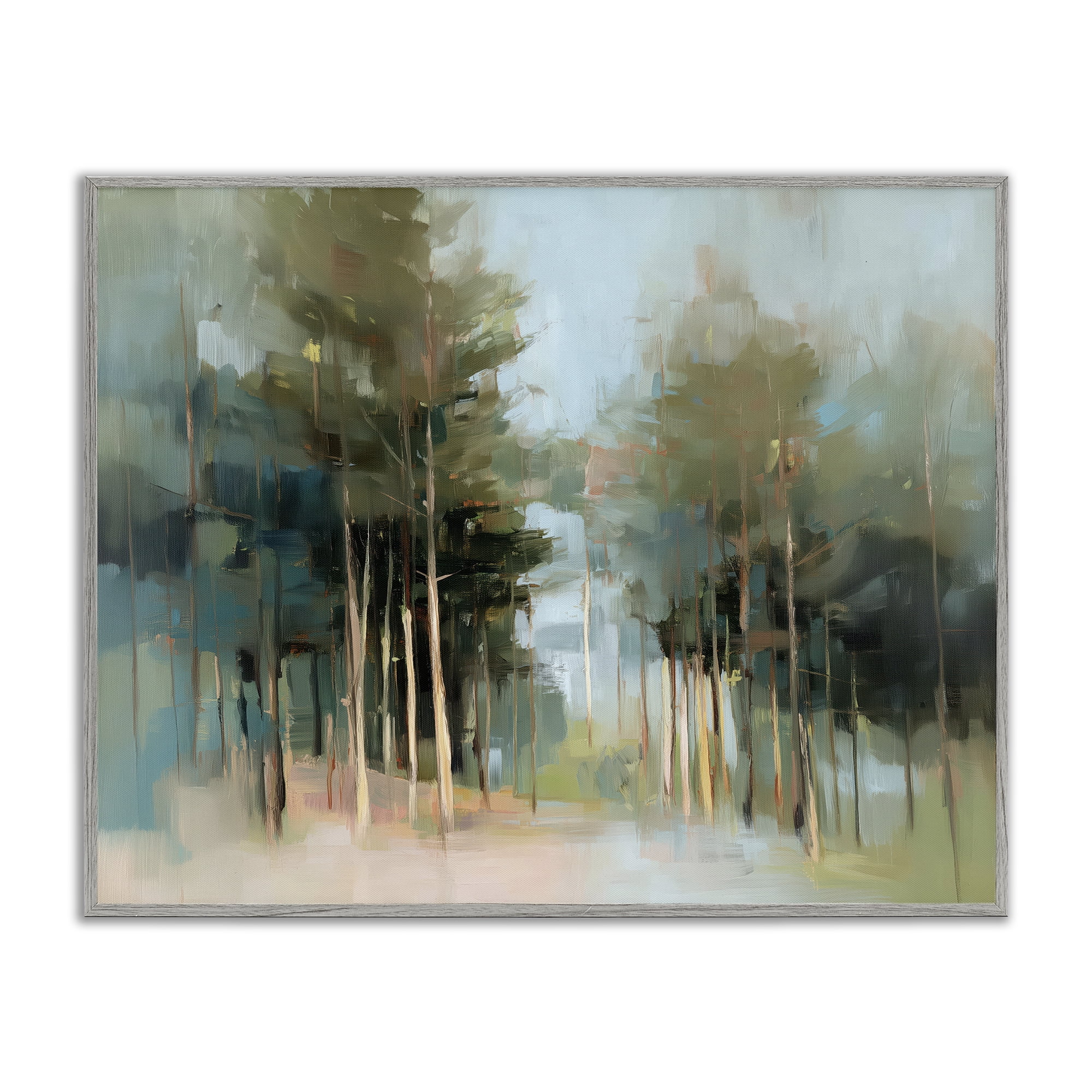 Stupell Industries The Grove Impressionist Forest Gray Framed Giclee Art, design by Kim Curinga