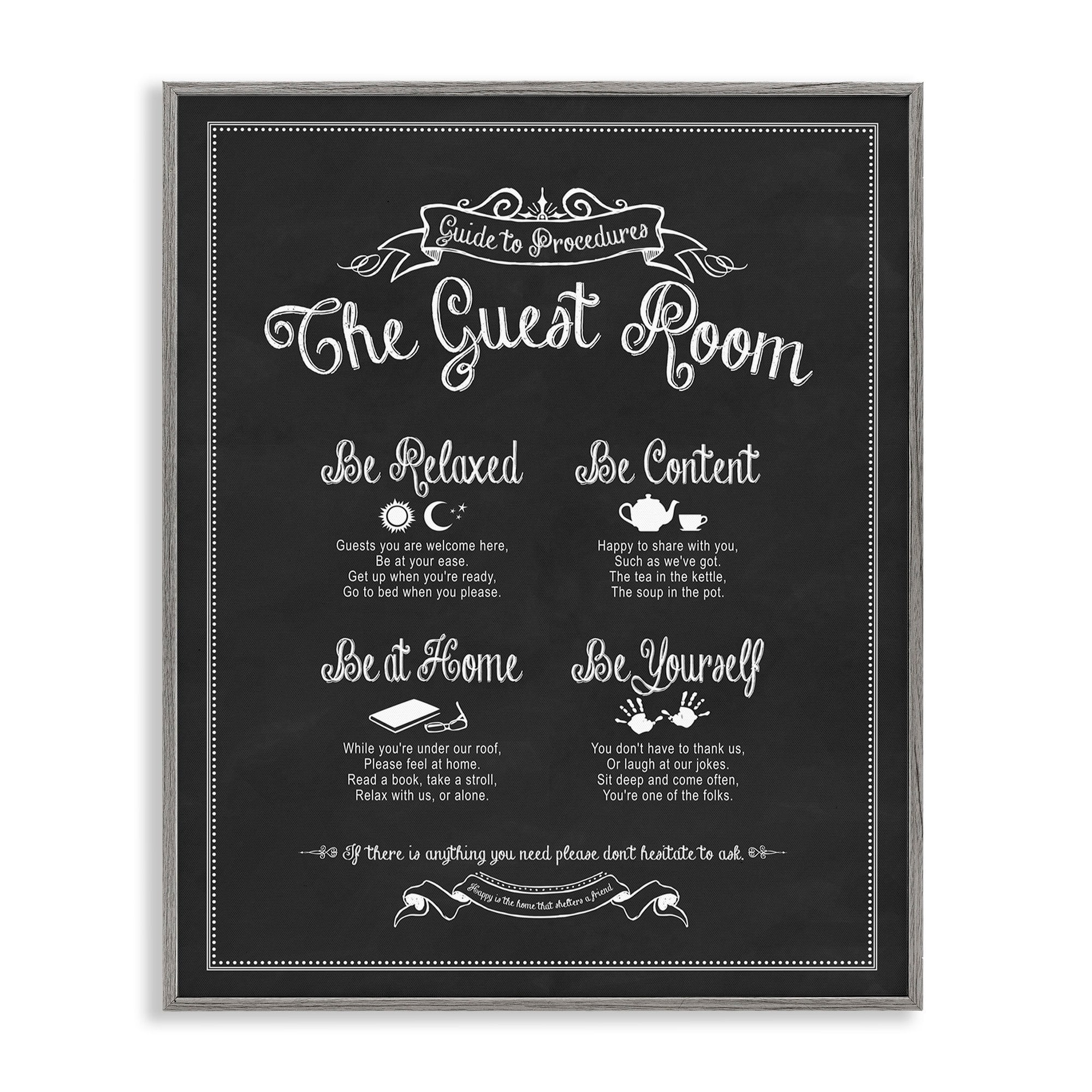 Stupell Industries The Guest Room Guide, 24 x 30,Design by Lettered and Lined