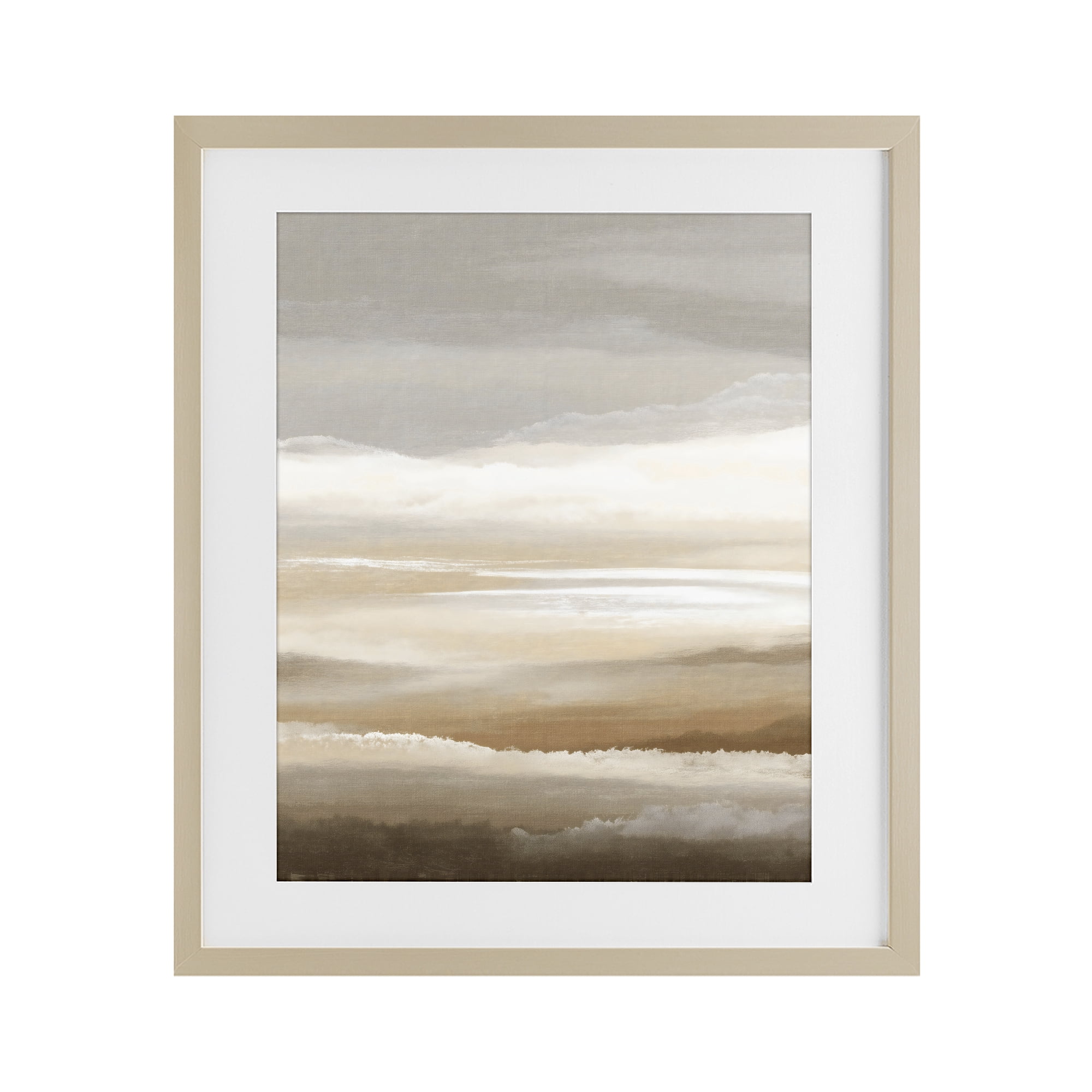 Stupell Industries The Horizon Serene Cloud Layers Birch Framed Print Under Glass, design by Ink Drop Loft