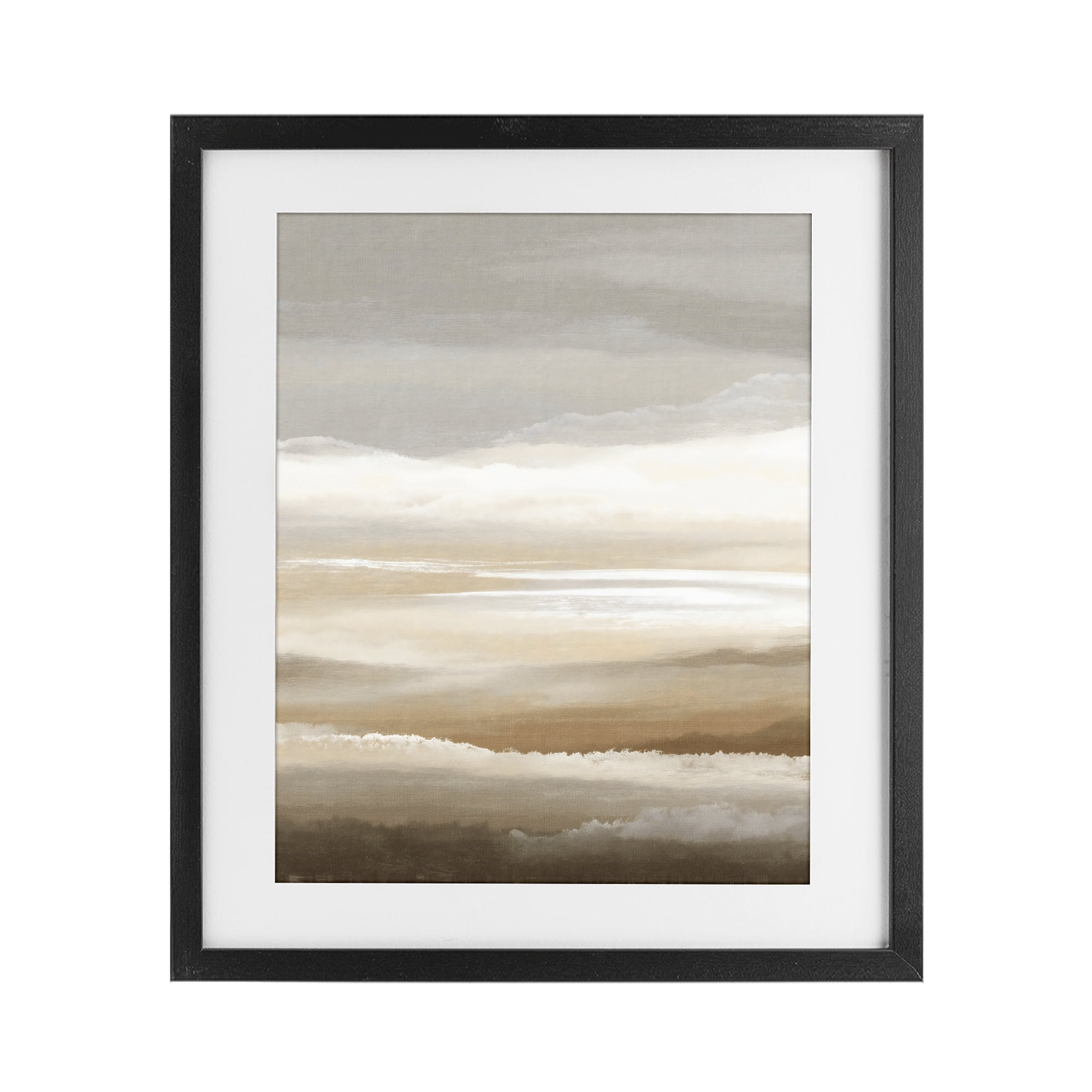 Stupell Industries The Horizon Serene Cloud Layers Black Framed Print Under Glass, design by Ink Drop Loft