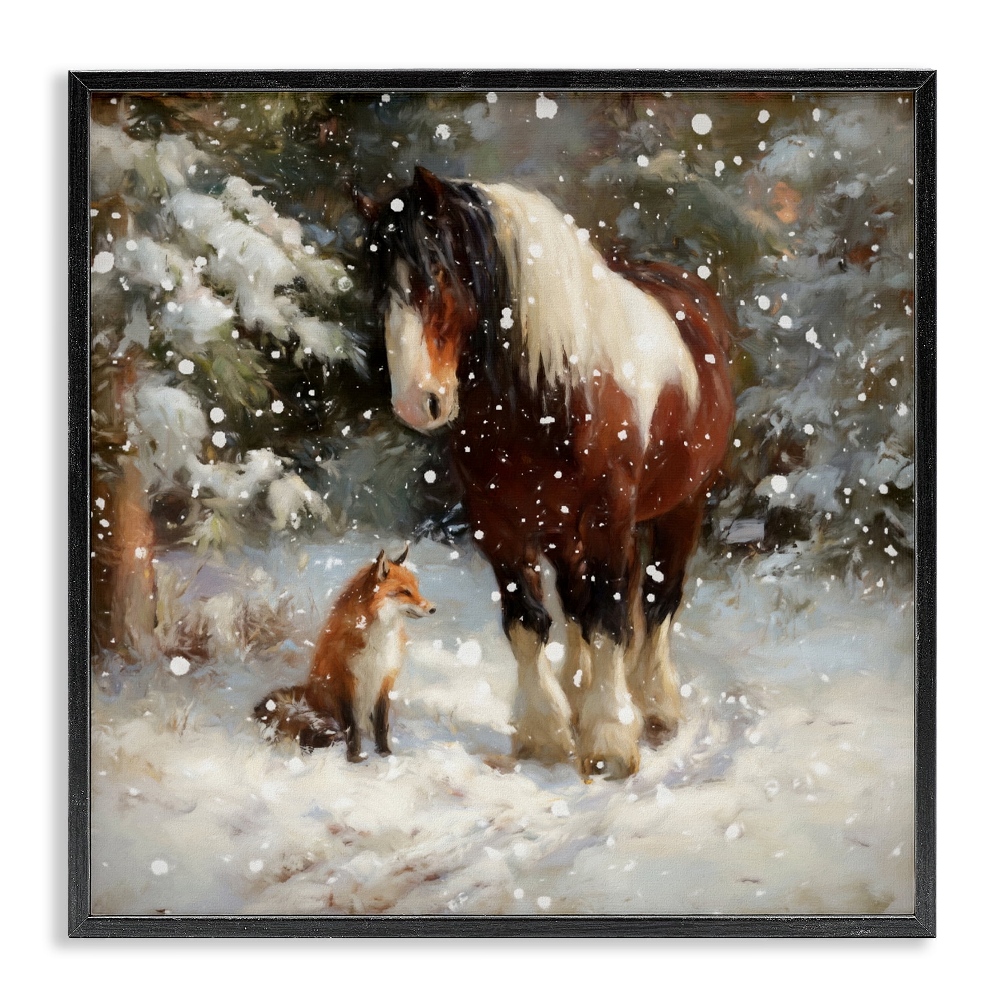 Stupell Industries The Horse & The Fox Black Framed Giclee Art, design by Tina LeCour