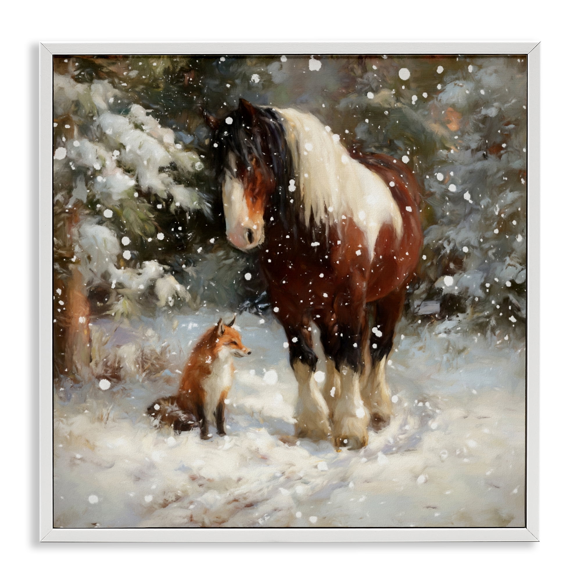 Stupell Industries The Horse & The Fox White Framed Giclee Art, design by Tina LeCour