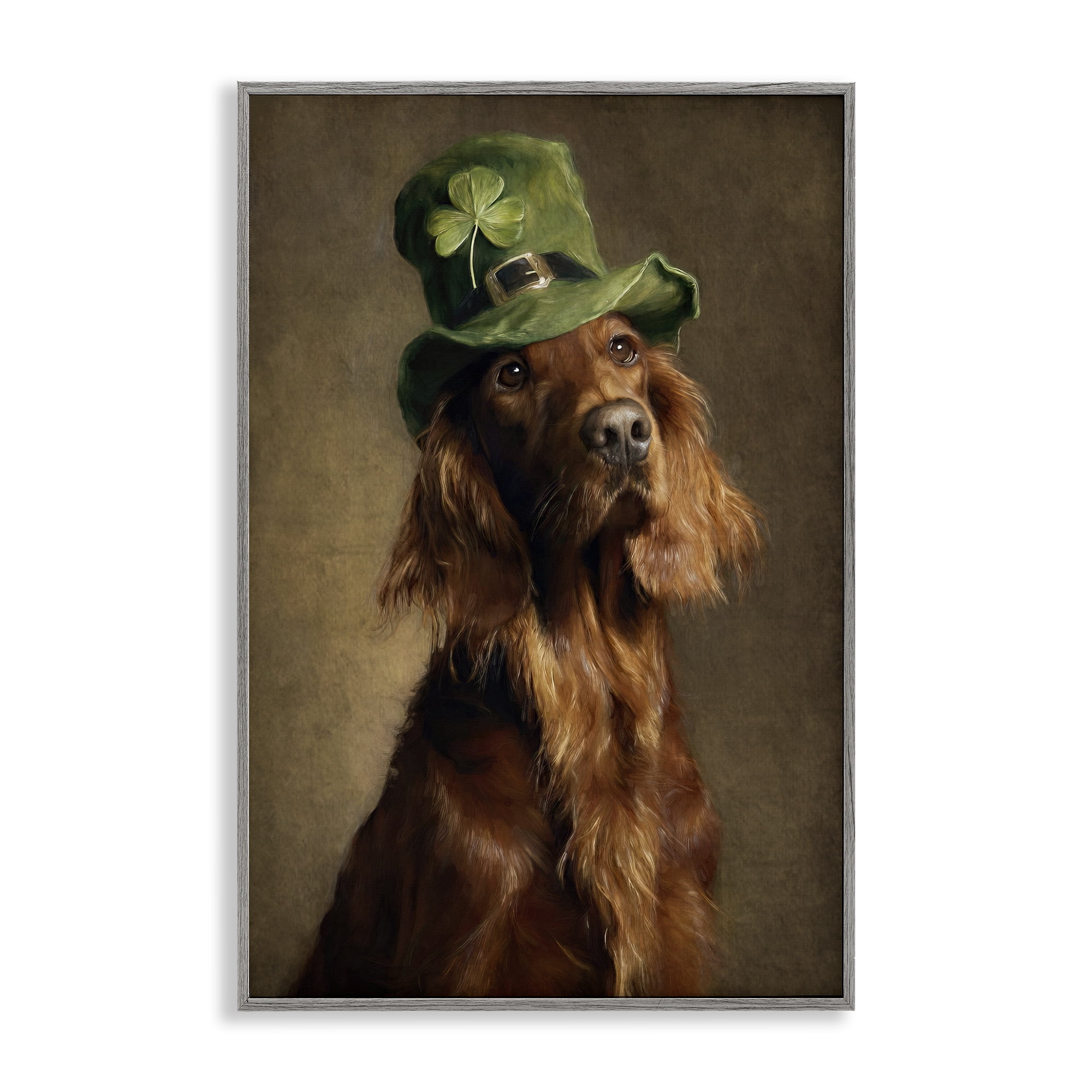Stupell Industries The Irish Setter Portrait Gray Framed Giclee Art, design by Tina LeCour