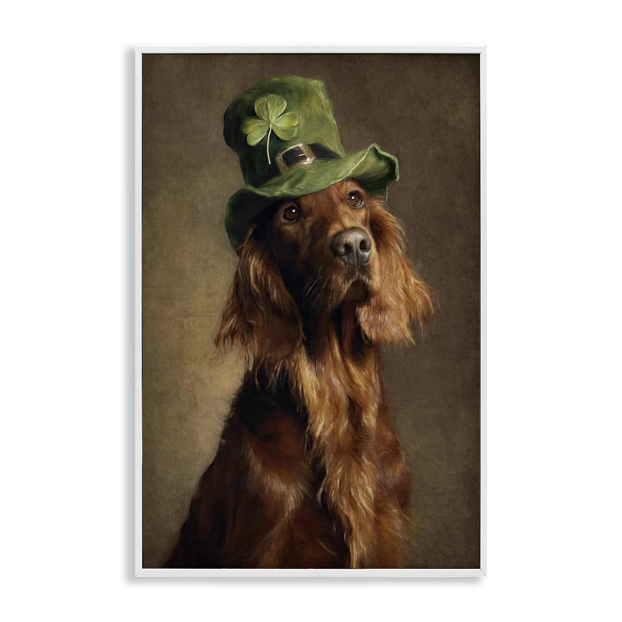 Stupell Industries The Irish Setter Portrait White Framed Giclee Art, design by Tina LeCour