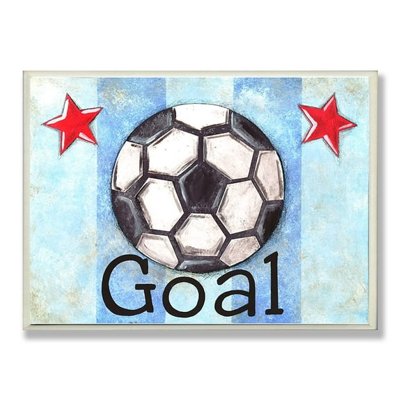 Stupell Industries The Kids Room Goal Stripe Star Wall Plaque