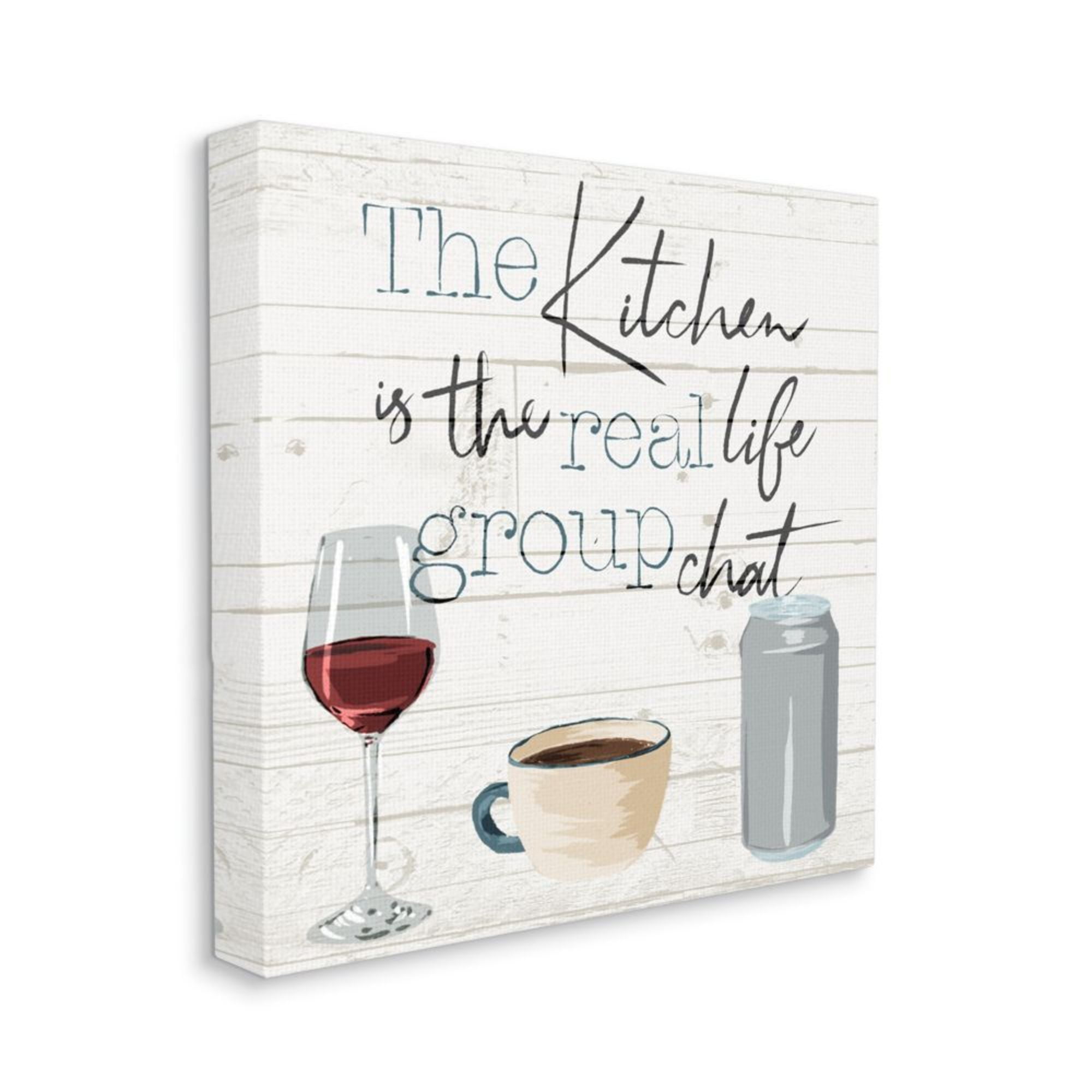 Stupell Industries The Kitchen Group Chat Rustic Table Talk Design by Milli Villa, 36" x 36"