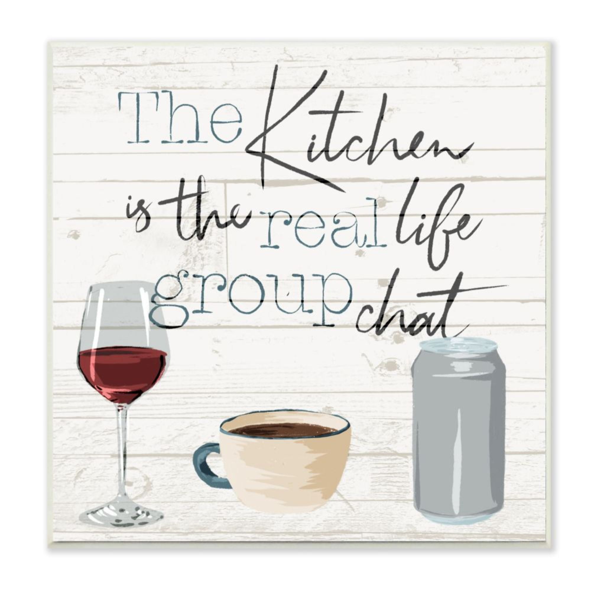 Stupell Industries The Kitchen Group Chat Rustic Table Talk Design by Milli Villa