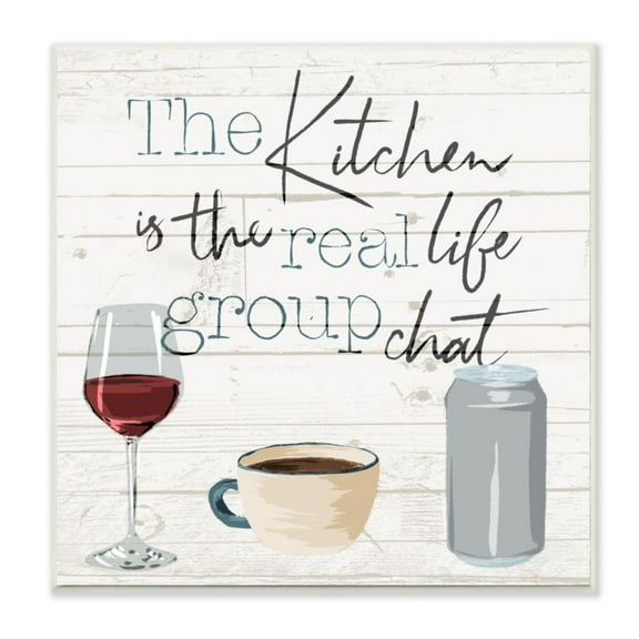 Stupell Industries The Kitchen Group Chat Rustic Table Talk Design by Milli Villa