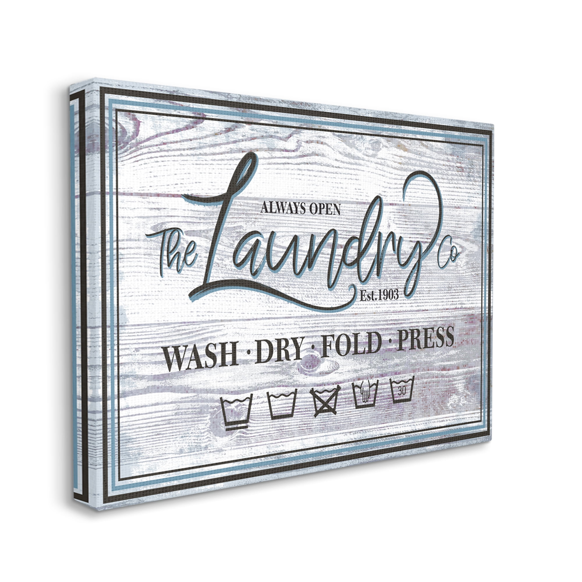 Stupell Industries The Laundry Co Sign Wash Fold Press Icons, 16 x 20, Designed by Jennifer Ellory