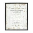 thumbnail image 1 of Stupell Industries The Lords Prayer Our Father Rustic Distressed White Wood Look Jet Black Framed Floating Canvas Wall Art, 16x20, by Jennifer Pugh, 1 of 5