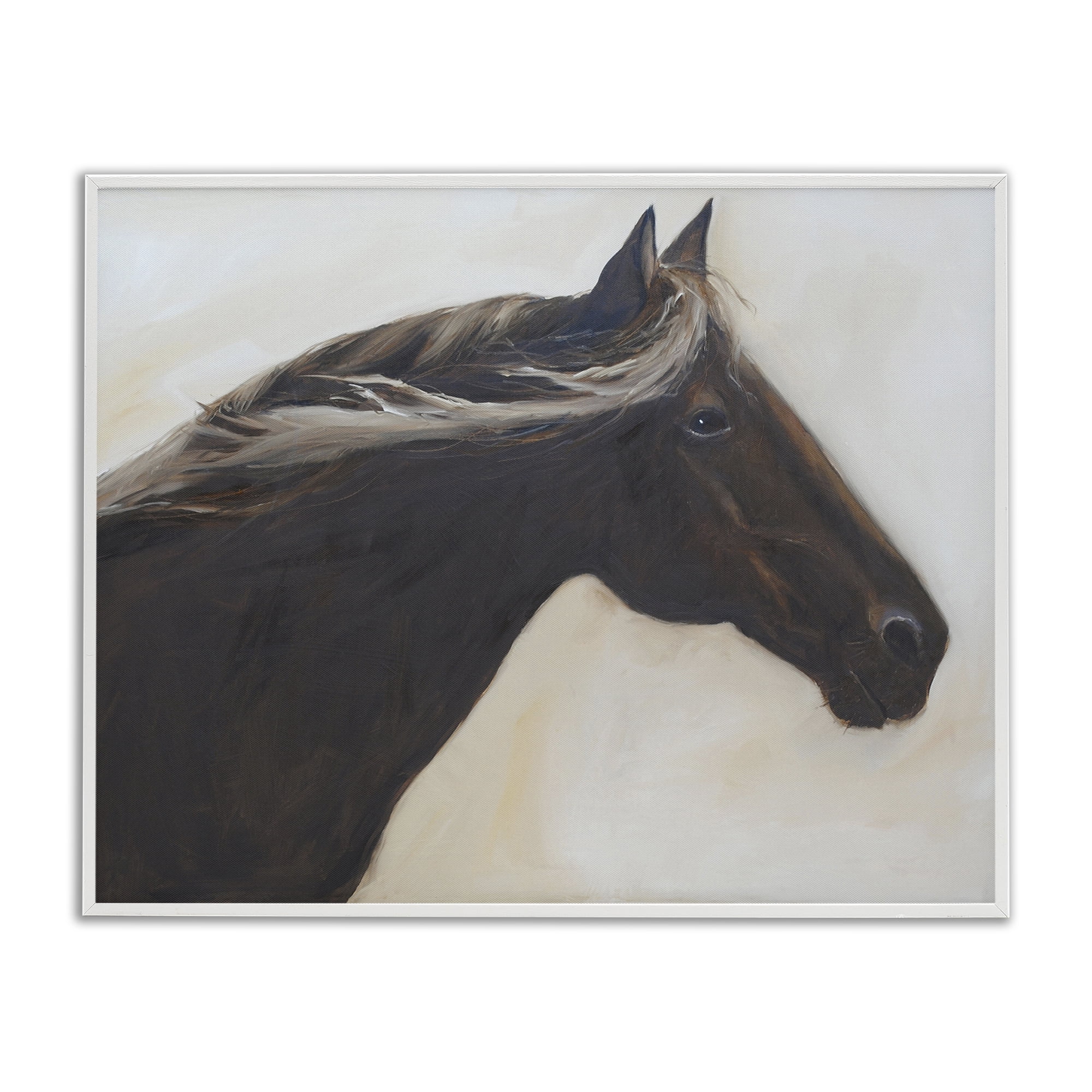 Stupell Industries The Mare In Profile White Framed Giclee Art, design by Jadei Graphics