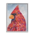 thumbnail image 1 of Stupell Industries The Messenger Red Cardinal Layered Collage Bird Painting Painting Gray Framed Art Print Wall Art, Design by Lisa Morales, 1 of 7
