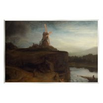 Stupell Industries The Mill Rembrandt van Rijn Classical Landscape Painting Painting Unframed Art Print Wall Art, Design by one1000paintings