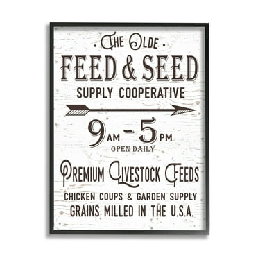 Stupell Industries The Old Feed and Seed Co-Op, 24 x 30,Design by Lettered and Lined