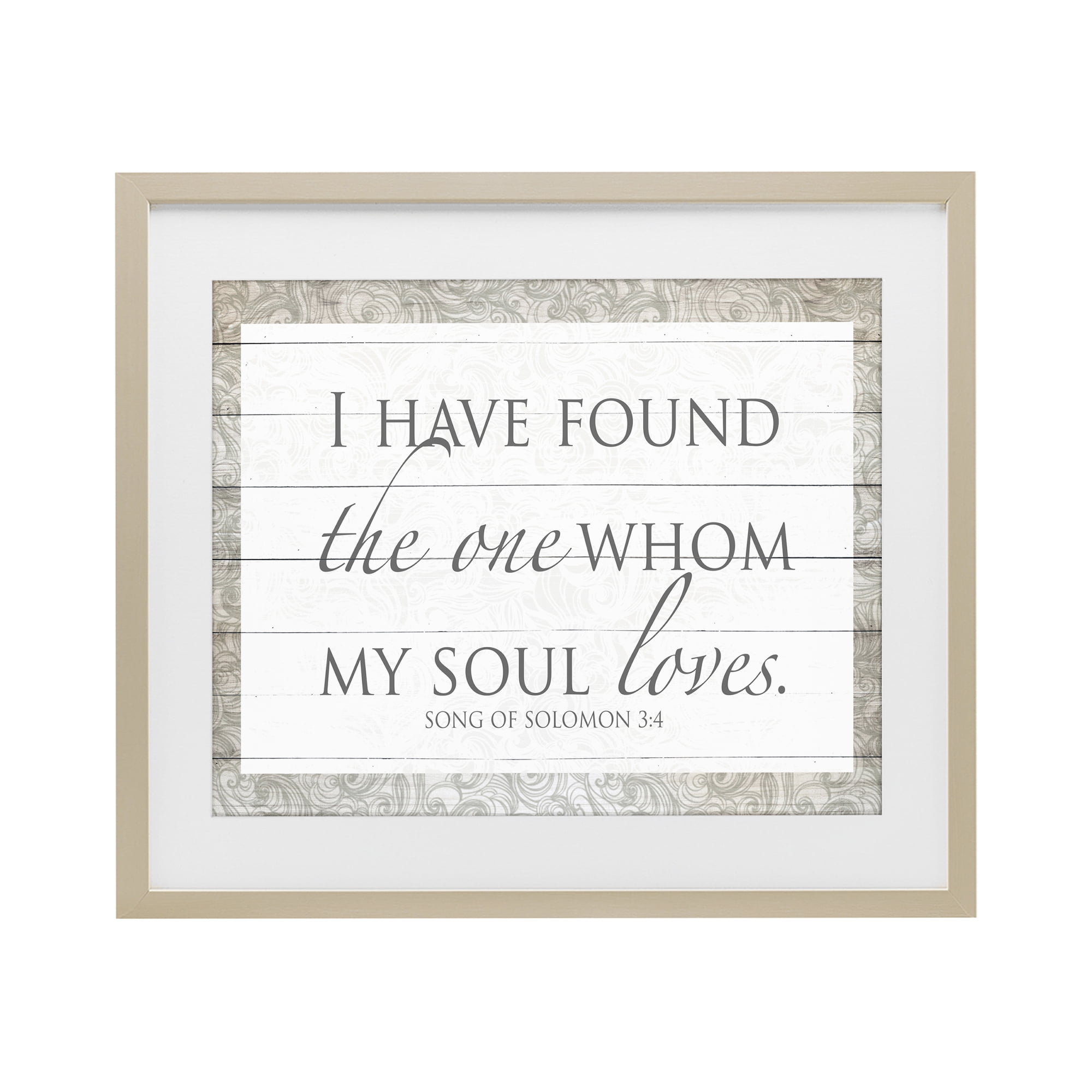 Stupell Industries The One Whom My Soul Loves Birch Framed Print Under Glass, design by SD Graphics Studio