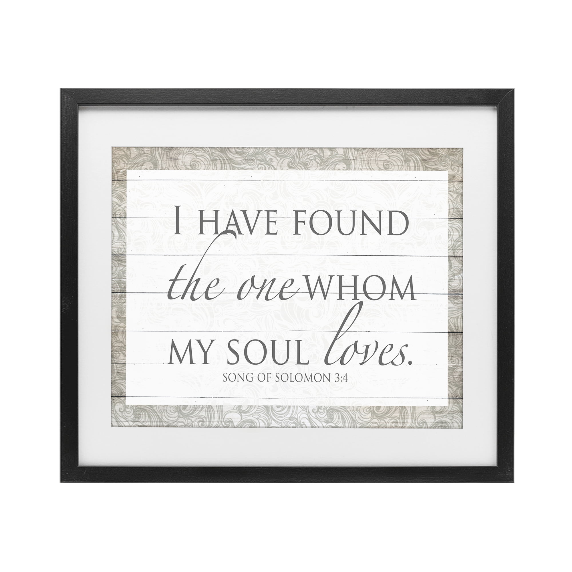 Stupell Industries The One Whom My Soul Loves Black Framed Print Under Glass, design by SD Graphics Studio